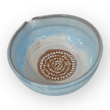 Garlic Grater Dish, Med - blue cascade