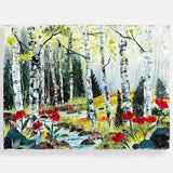 Poppies by a Stream
