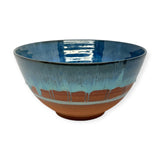Serving Bowl, carved - colorado sky