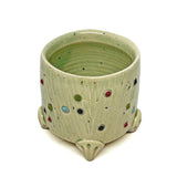Square Cup with Feet - candy glaze