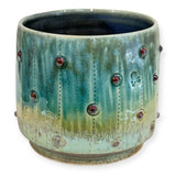 Faceted Cup - dots and skulls 2