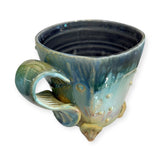 Mug with Feet - dots and skulls