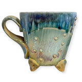 Mug with Feet - dots and skulls