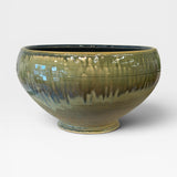 Serving Bowl, XL - green & gold