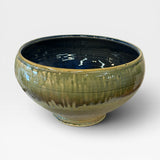 Serving Bowl, XL - green & gold
