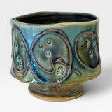 Tea Bowl with Slip Lines & Skulls