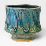 Tea Bowl with Slip Lines & Skulls 2