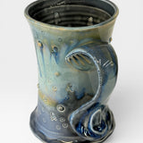 Mug with Skull Stamp - blue ash 1