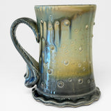 Mug with Skull Stamp - blue ash 2