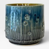 Tea Bowl with Turtles - ash blue