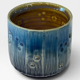 Tea Bowl with Turtles - ash blue