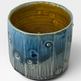 Tea Bowl with Skulls - ash blue 2