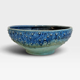 Serving Bowl - blue with dots
