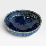 Serving Bowl - blue with dots