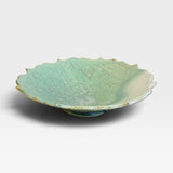 Wide Serving Bowl - green and white