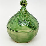 Lidded Candle Bowl, spiral knob
