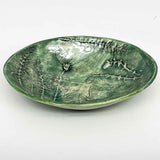 Bowl - green with botanical imprints