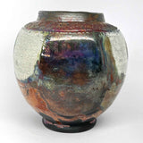 Raku Vase - Faceted