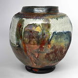 Raku Vase - Faceted