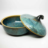 Baking Dish - blue with stem handle