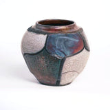 Raku Vase - 5 Sided