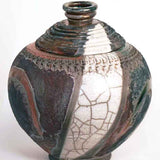 Raku Vase - Lidded Moon Jar