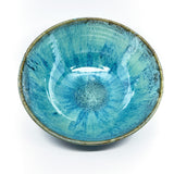 Serving Bowl, XL -  blue with copper stripe