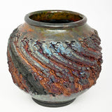 Raku Vase - Heavy Texture