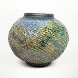 Raku Vase - Moon Jar Heavy Texture