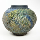 Raku Vase - Moon Jar Heavy Texture