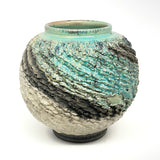 Raku Vase - Moon Jar Heavy Texture 2