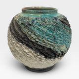 Raku Vase - Moon Jar Heavy Texture 2