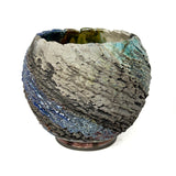 Raku Vase - Wavy Rim