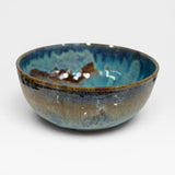 Serving Bowl, med - blue with drips