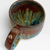 Espresso Cup - Baja Blue and Copper Red