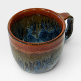 Espresso Cup, 5oz - Blue with Copper Red Rim
