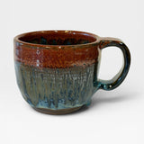 Espresso Cup, 4oz - Blue with Copper Red Rim