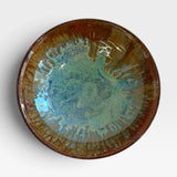Salad Dish - Baja Blue and Copper Red