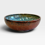 Dessert Dish - Baja Blue and Copper Red