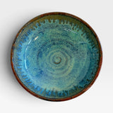 Dessert Dish - Baja Blue and Copper Red