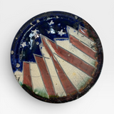 Medium Wall Hung Plate - Striped Mountains & Starry Sky