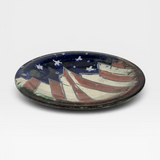 Medium Wall Hung Plate - Striped Mountains & Starry Sky
