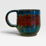 Mug, 8oz - Blue with Red Stripe