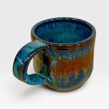 Mug, 8oz - Blue with Red Stripe 1