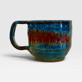 Mug, 8oz - Blue with Red Stripe 2