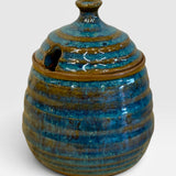 Honey Pot, 8oz - Blue Beehive