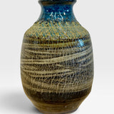 Vase - Sodium Silicate with Blue Rim
