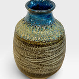 Vase - Sodium Silicate with Blue Rim