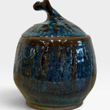 Lidded Jar, 8oz - Blues