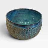 Tall Serving Bowl, SM - Textured Baja Blue 1